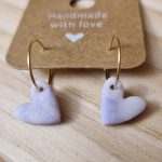 Creole Gold/Lavendel-Weiß aus Fimo & Edelstahl