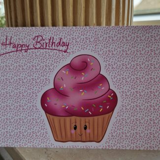 Postkarte Cupcake / Happy Birthday