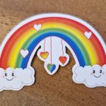 Vinyl Sticker Regenbogen mit Herzchen