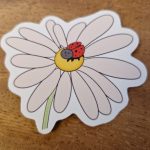 Vinyl Sticker Magarite mit Marienkäfer